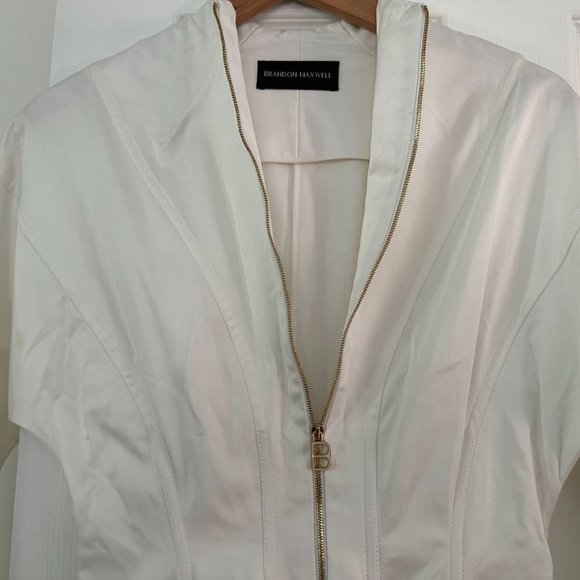 Brandon Maxwell White Dress - Size 2 - Picture 4 of 7